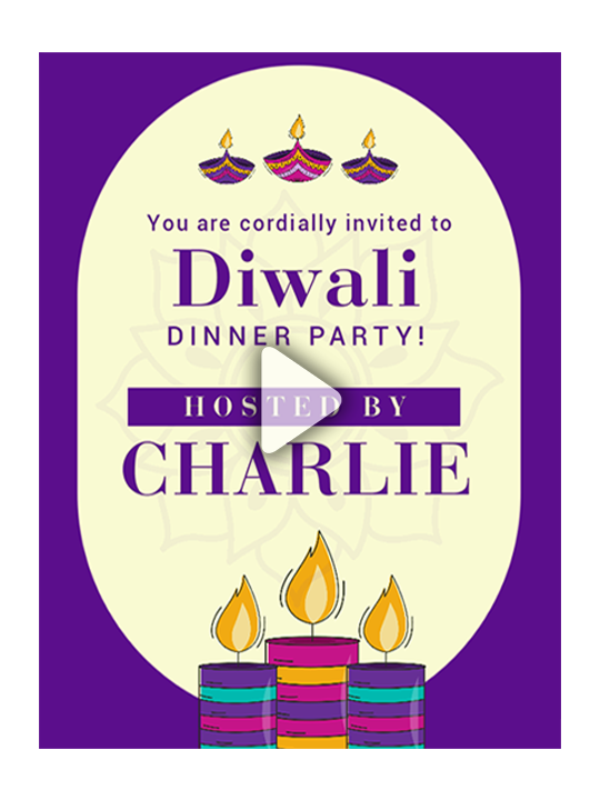 diwali invitation card