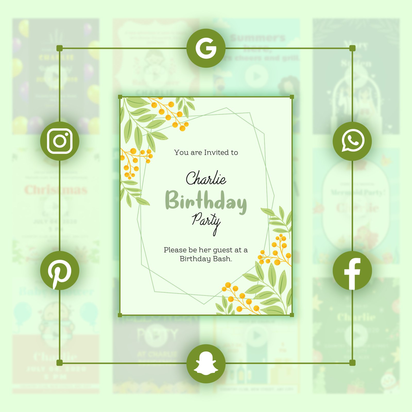 birthday invitation video template